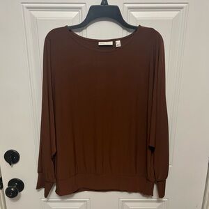 Susan Graver Rich Brown Women's Blouse Large